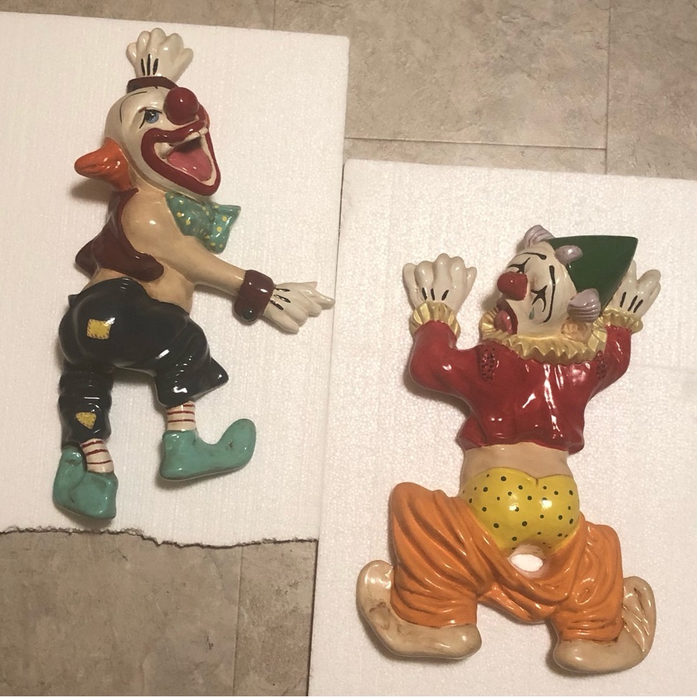 Crest Mold Hand Made “FUNNY” Wall Hanging Plaque Set Vtg. 1980
